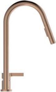 Ideal Standard Küchenarmatur GUSTO 2F-Brause, Ausladung 240mm sunset rose brushed copper BD424J4