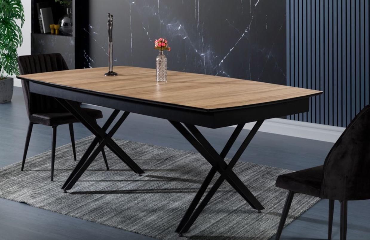 Esszimmertisch Ausziehbarer Esstisch Küchentisch Holz Braun Esszimmer