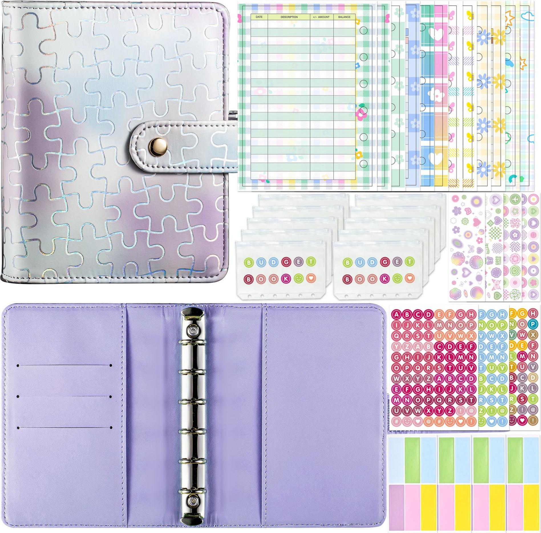 INF A7 Pocket Puzzle Binder - Budgeting Notebook Kit Violett 382919