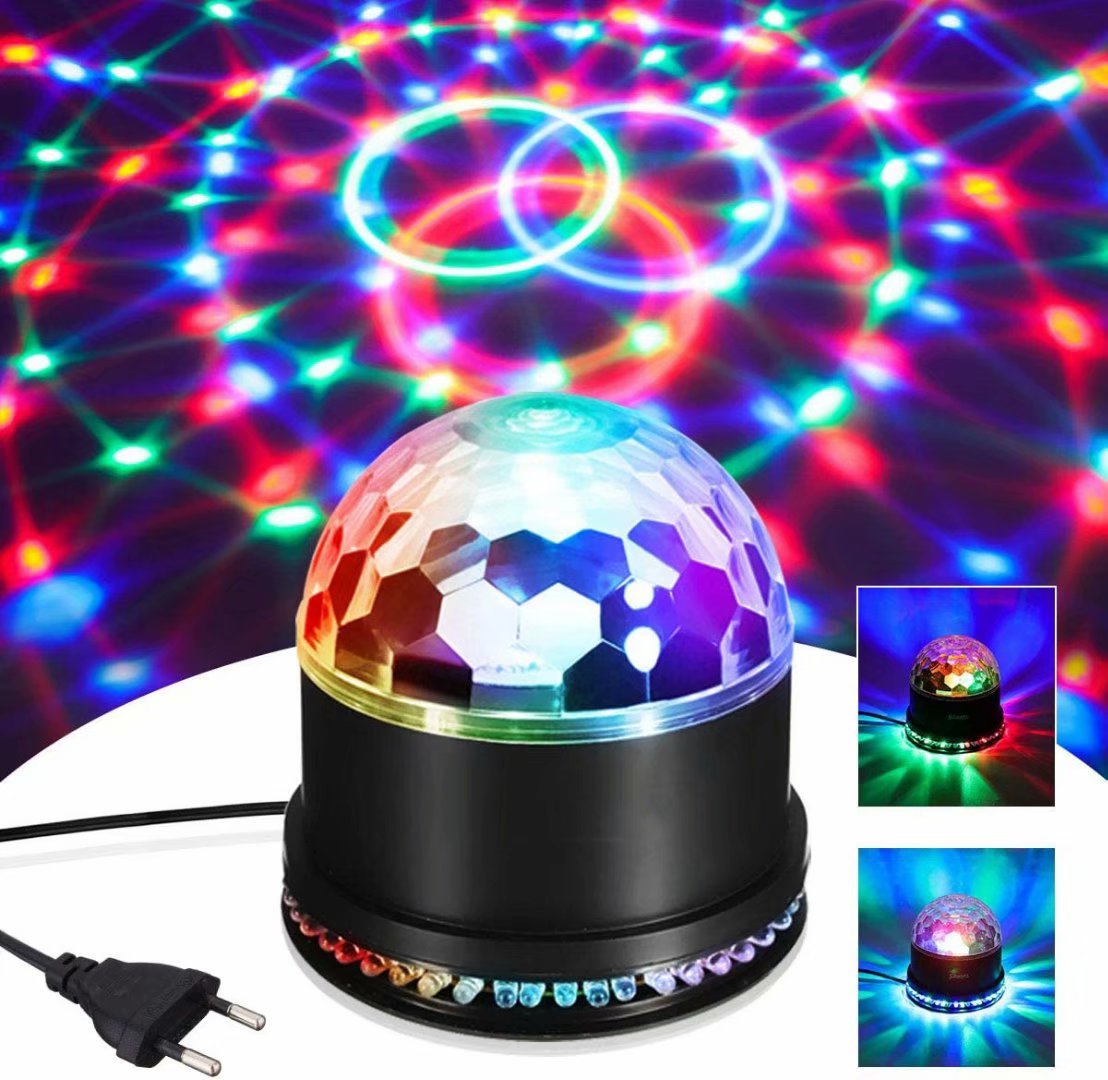 2X RGB Diskokugel LED Partyleuchte Lichteffekt Bühnenbeleuchtung Fernbedienung 