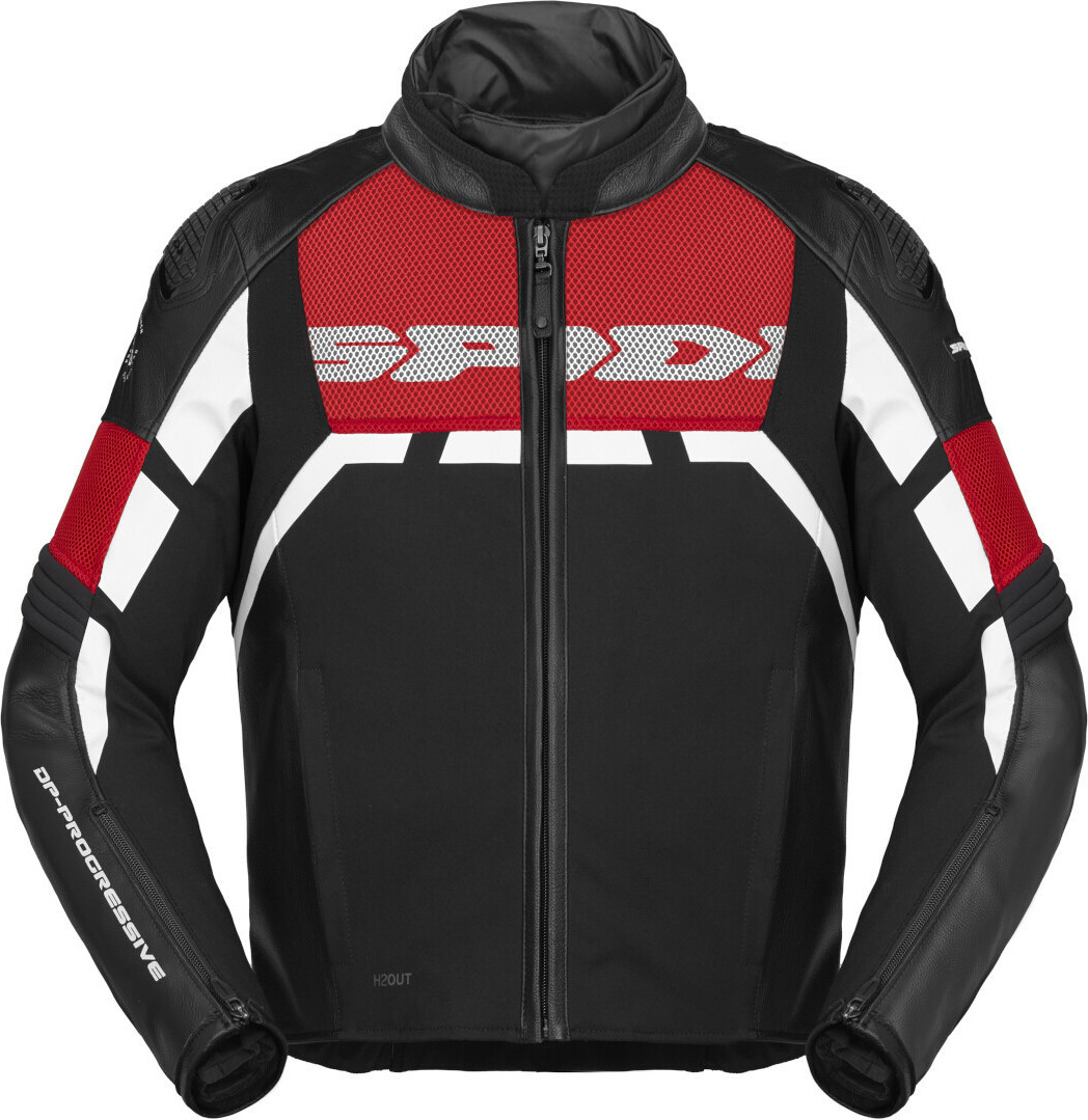 Spidi Rapid H2Out wasserdichte Motorrad Lederjacke, rot, L D329-014-L