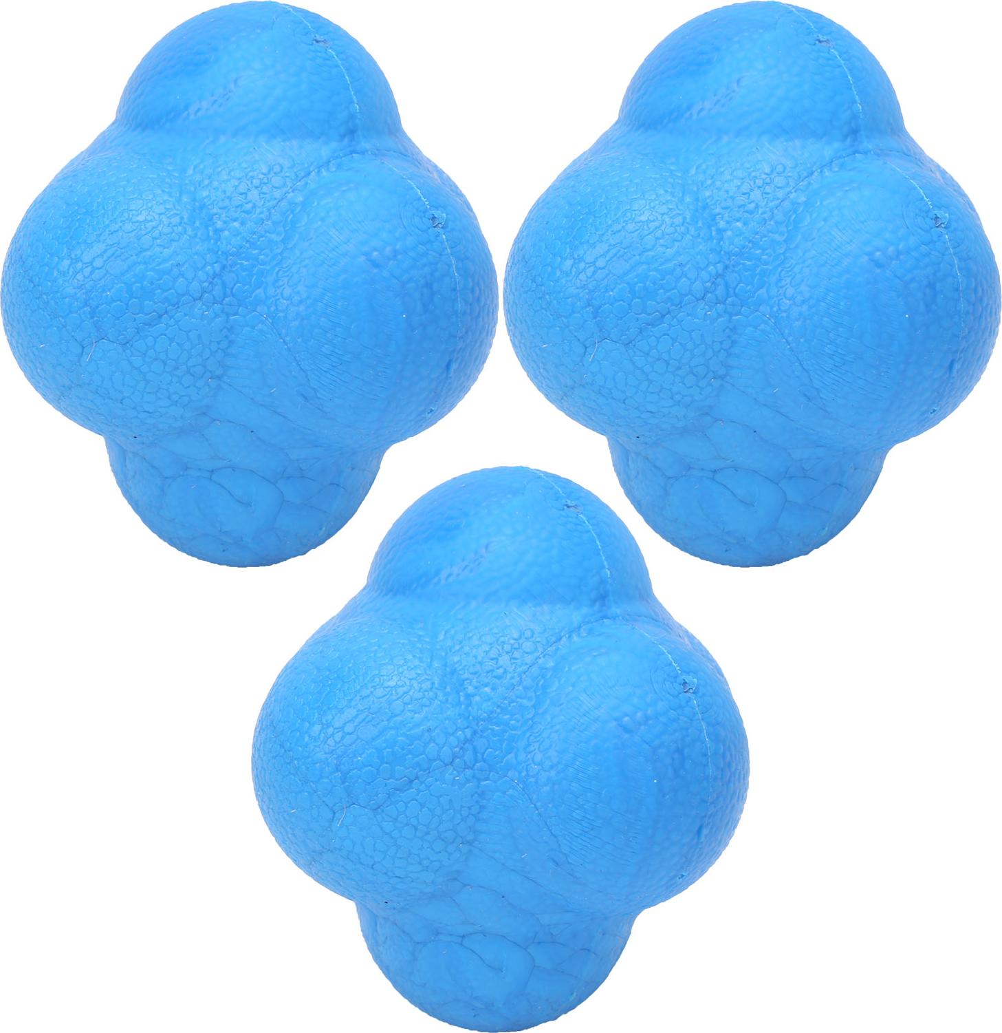 Gistuch 3pcs hex Bounce Reaktionskugel TPR Koordination Reflex Sport Fitnesstraining Blau