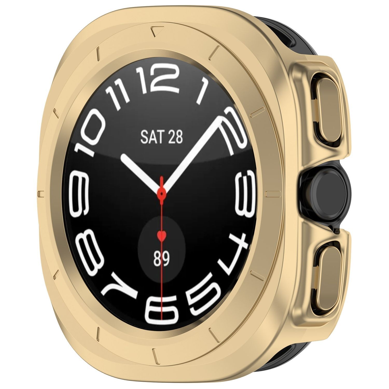 Pre Samsung Galaxy Watch Ultra 47mm plastové puzdro PC Cover Gold