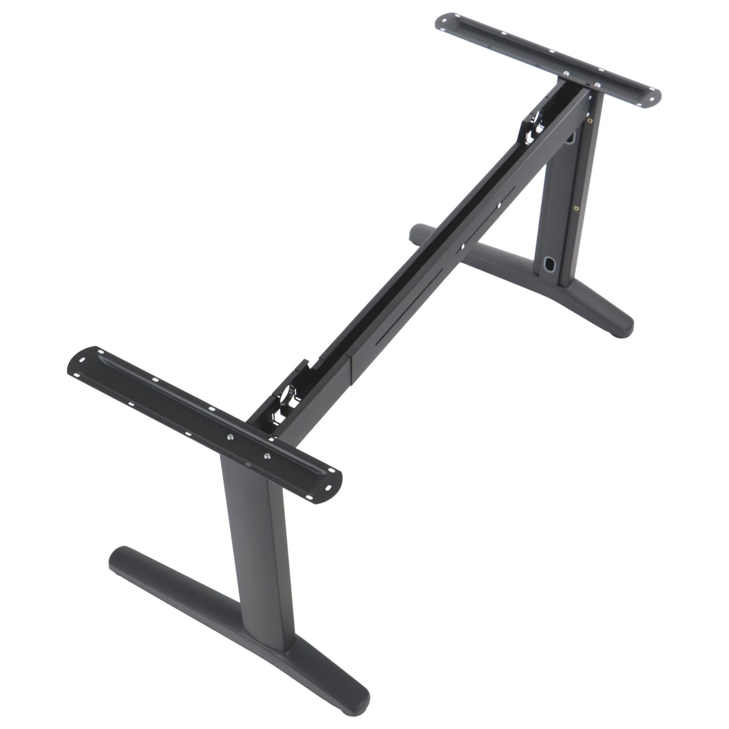 STEMA Metallgestell (STL) für Schreibtisch oder Tisch, längenverstellbar, verstellbare Beine, Höhe 72,5 cm, Graphitschwarz