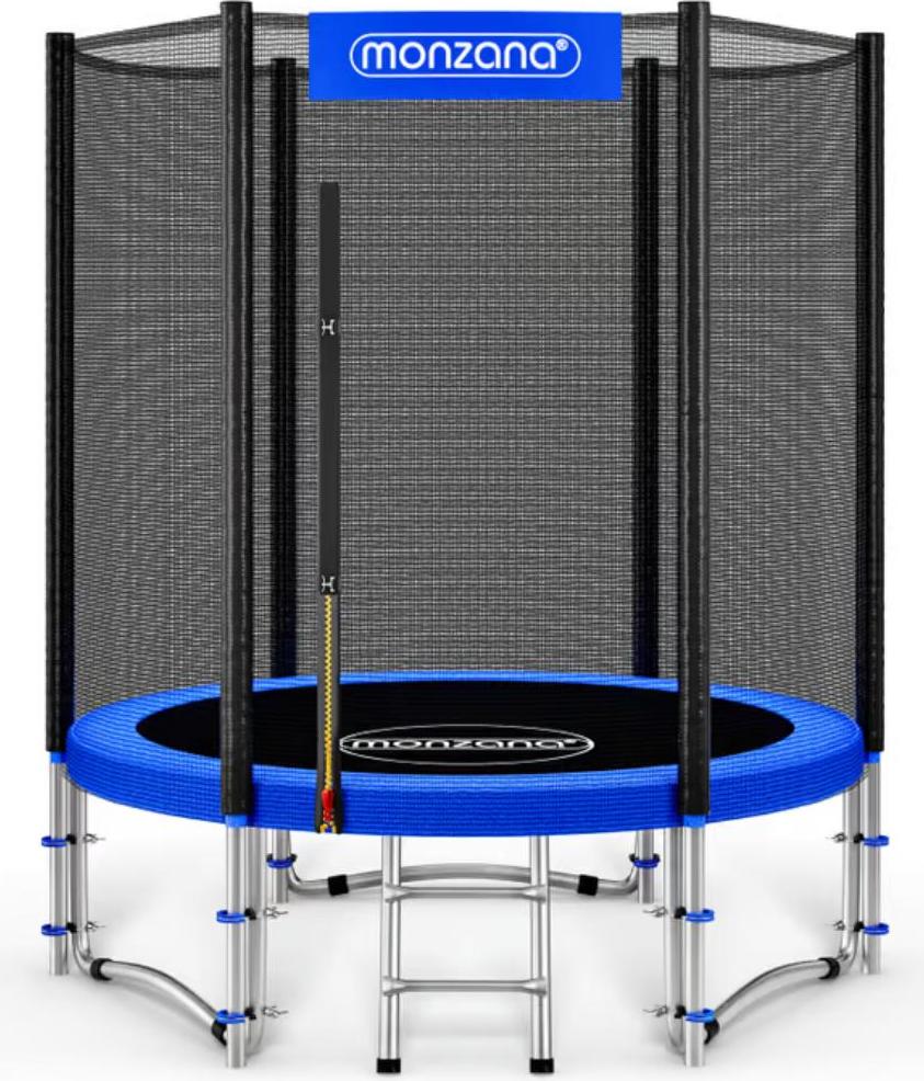 Trampolína s bezpečnostnou sieťou JUMP, Ø183 cm, čierna/modrá