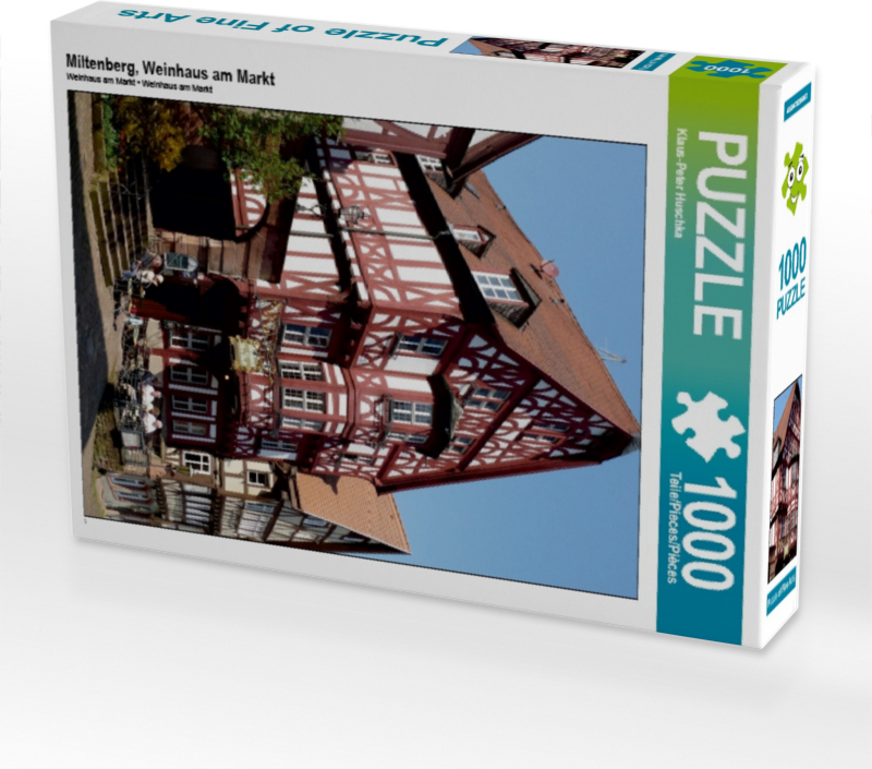 Calvendo Miltenberg, Weinhaus am Markt 1000 Teile Puzzle hoch 480x640mm, Huschka Klaus-Peter; 7406842