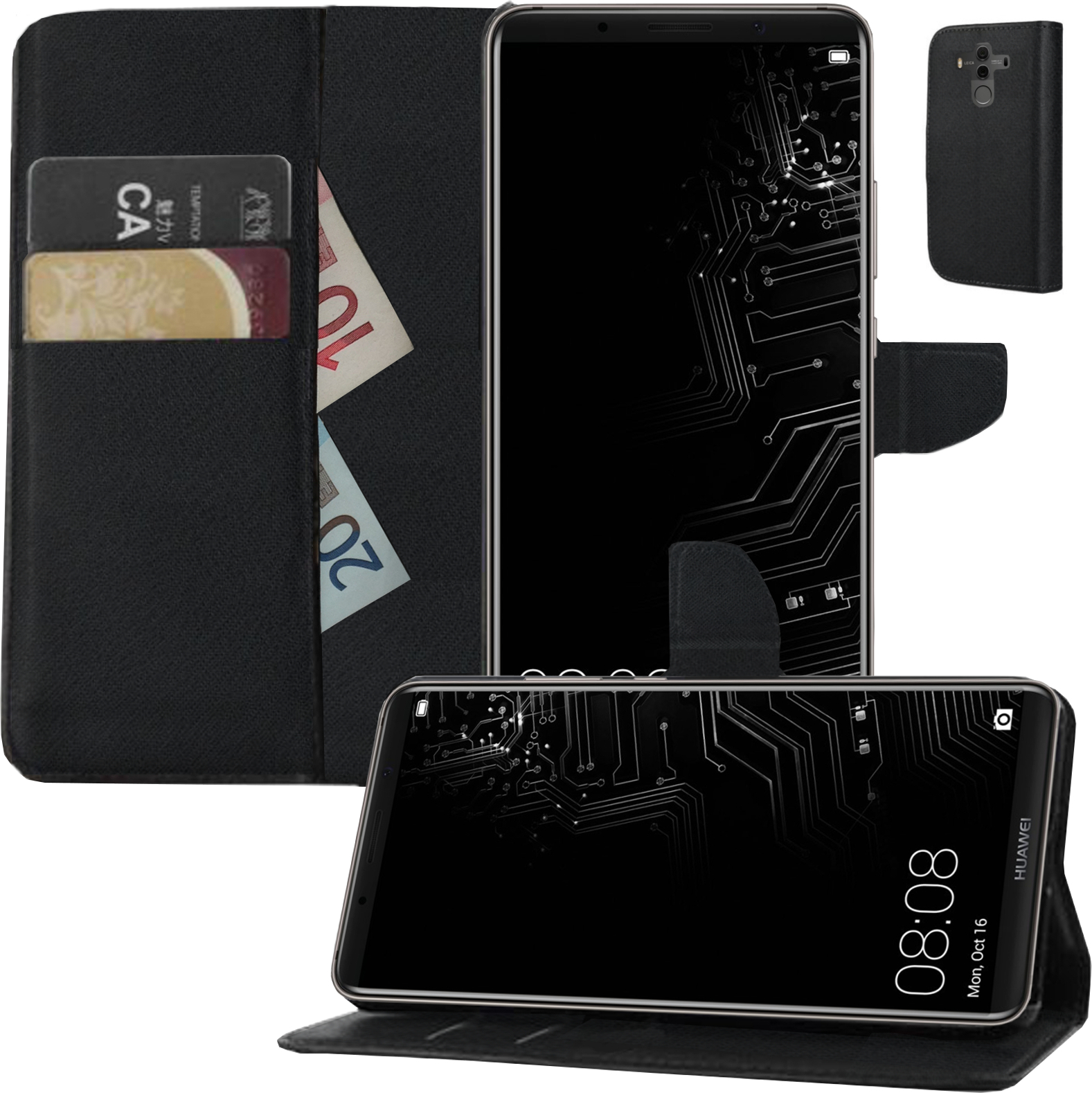 ALLinONE Buch Klapp Tasche Schutz Hülle Wallet Flip Case Etui für Huawei Mate 10 Pro Dual Sim BLA-L29