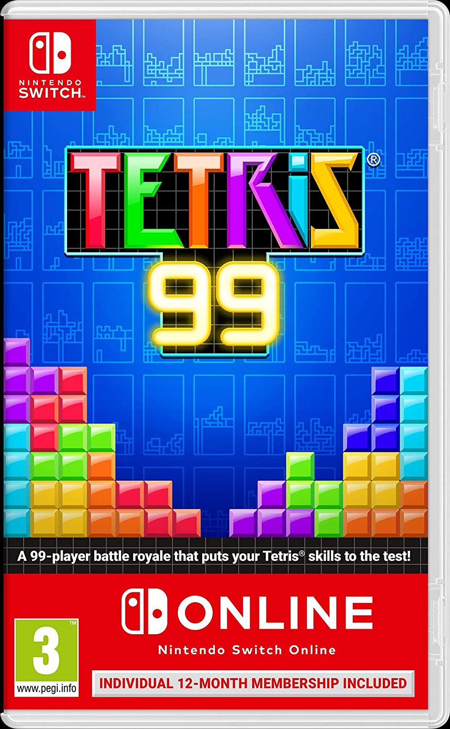 Nintendo Tetris 99, Switch, Nintendo Switch, Režim multiplayer, E (bez obmedzenia)