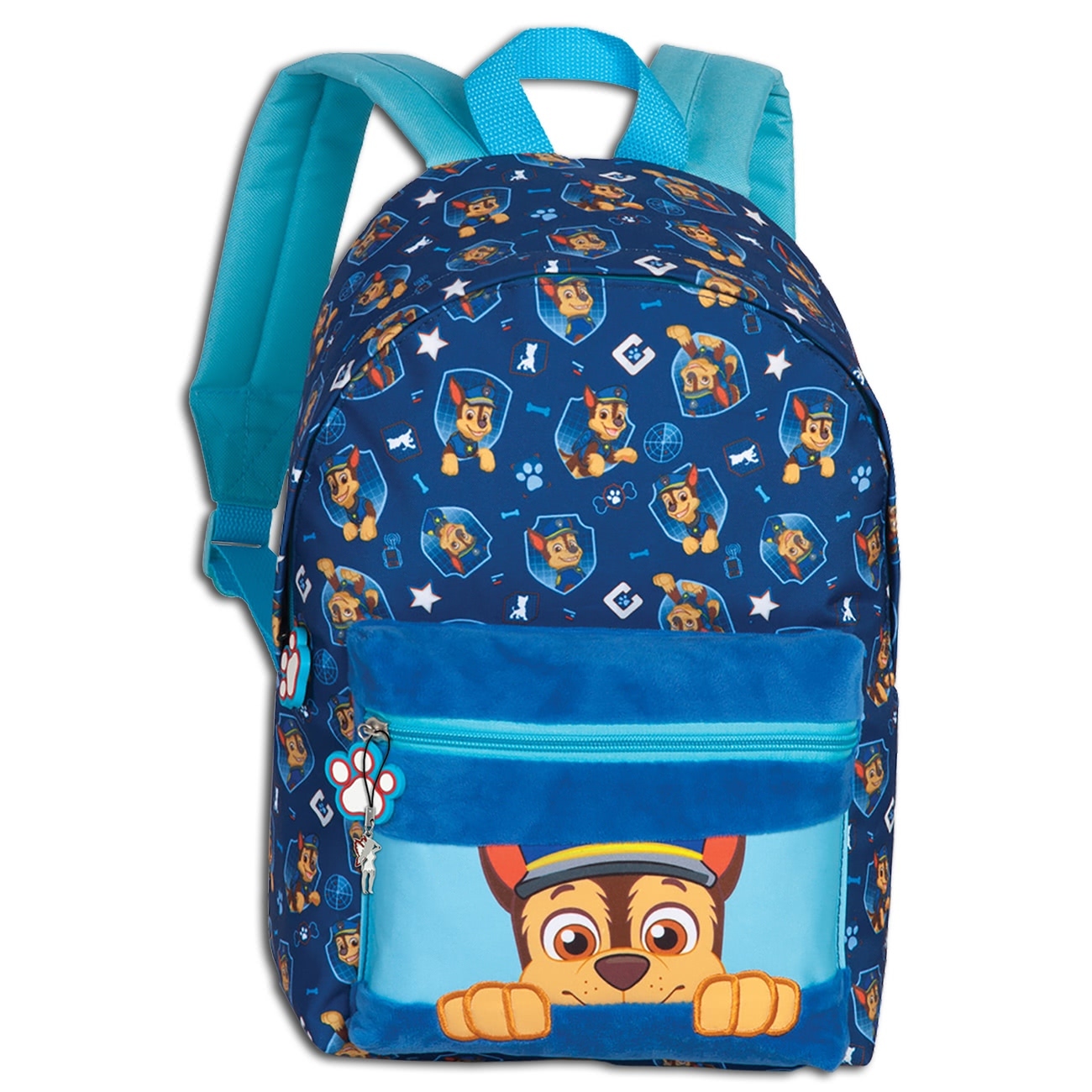 Fabrizio Patrol – Zaino Bambini Paw Patrol Con Chase 3D, 8L, Per Asilo (3-6 Anni, Blu)