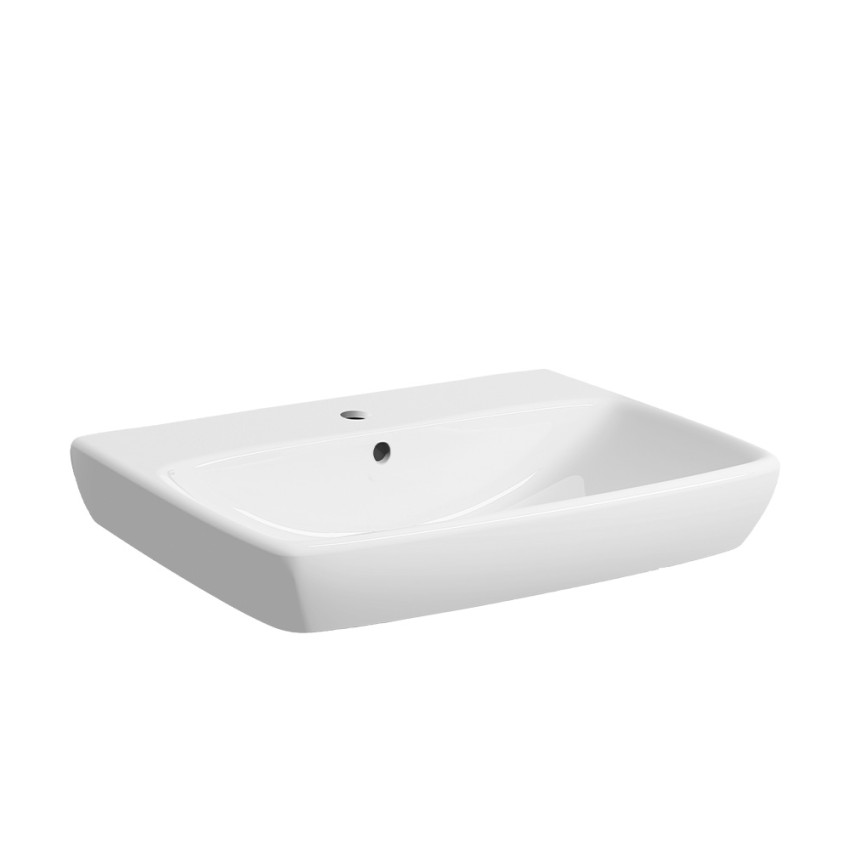 Waschbecken Platzsparend Wandhängend Badezimmer 55cm Geberit SelnovaHöhe (cm): 17, Breite (cm): 55, Tiefe (cm): 44, Zusammensetzung: VITREOUS CHINA, Länge (cm): 44