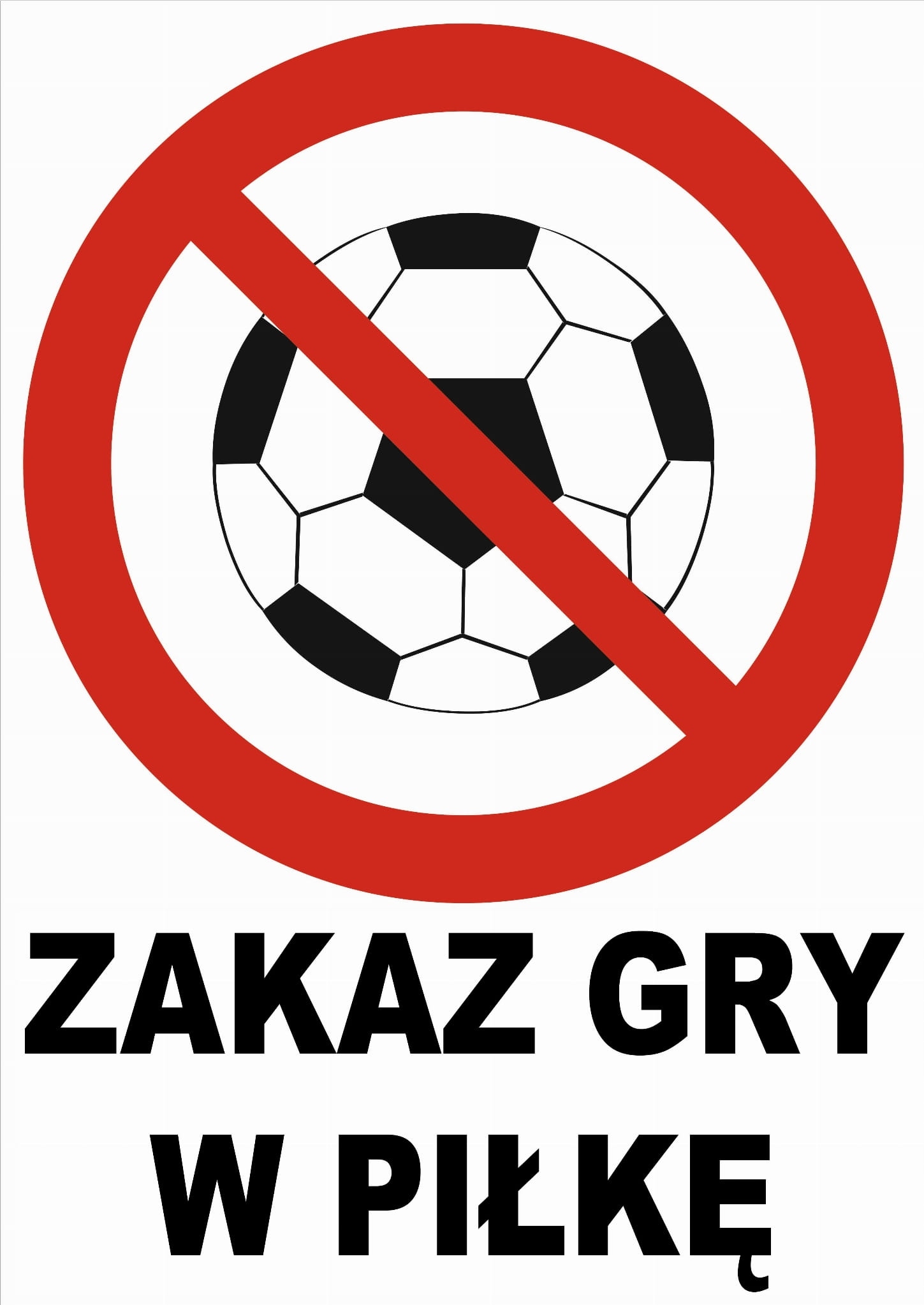 LIBRES POLSKA SP ZI-11 - SCHILD - Keine Ballspiele erlaubt