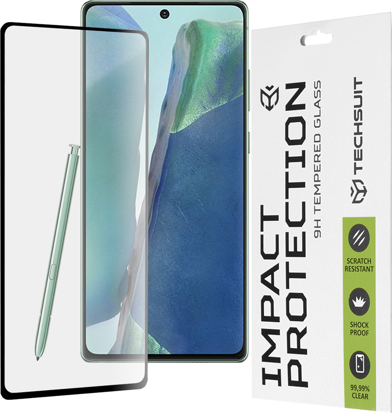Techsuit Full Cover Ochrana displeja pred nárazmi pre Samsung Galaxy Note 20 - čierna