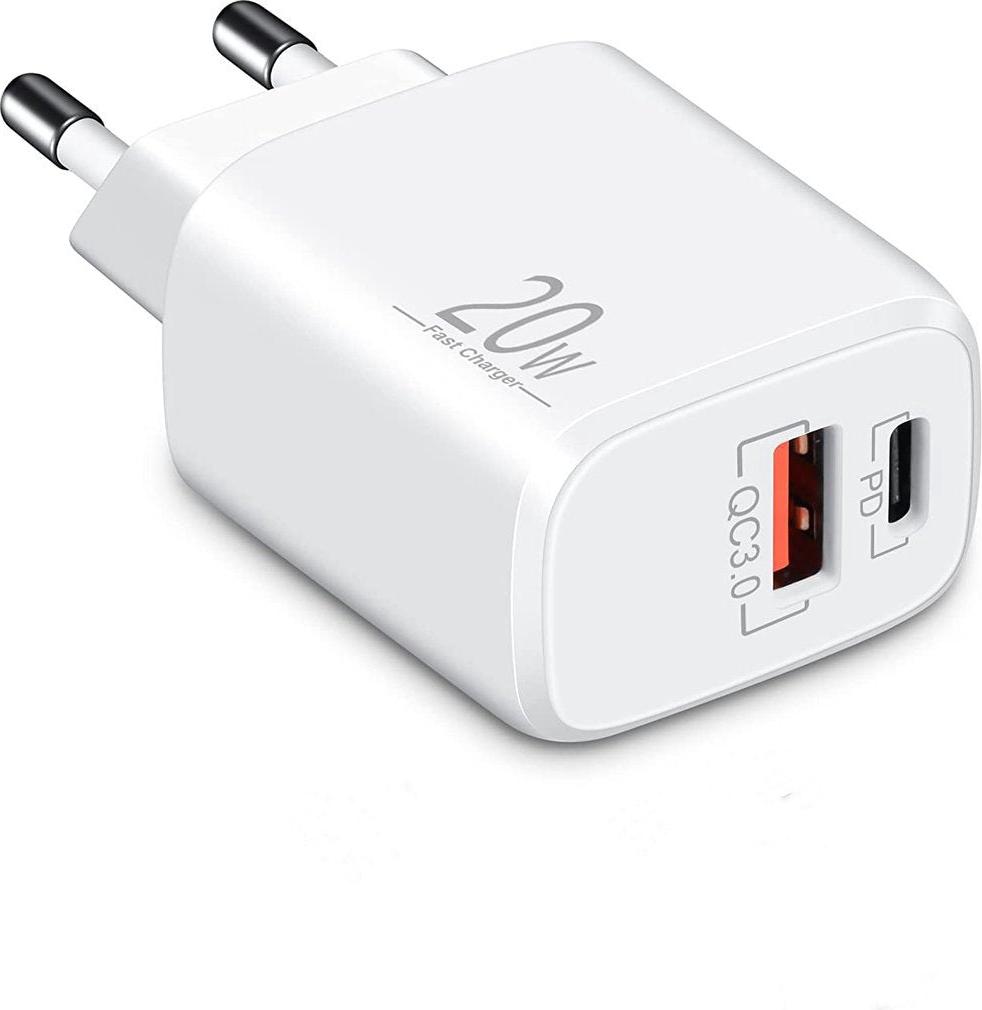 USB C nabíjačka USB napájanie rýchla nabíjačka nabíjačka mobilných telefónov rýchla nabíjačka USB-C + USB-A, dvojportová nabíjačka, rýchle nabíjanie pre iPhone, iPad, Samsung, Google Pixel, tablet a ďalšie - bez kábla