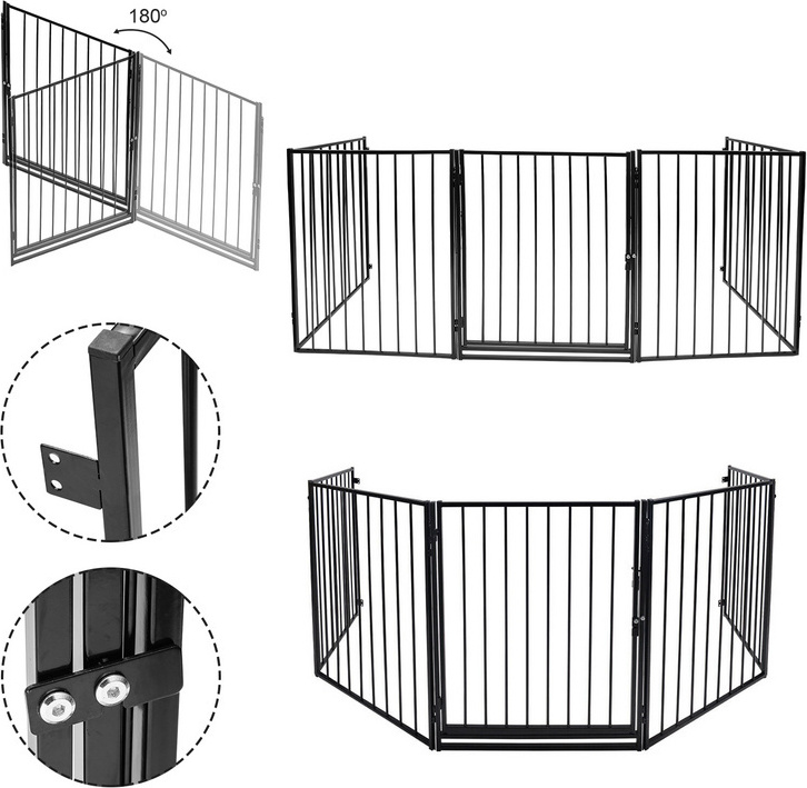 TolleTour Kaminschutzgitter Kinder Absperrgitter Tierlaufstall Hundezaun Türschutzgitter RL-BB7109-1-HESjhd