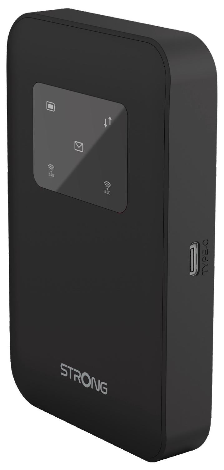 Strong 4G+ LTE MiFi Hotspot Router Wi-Fi 900, Mobilný sieťový smerovač, Čierna, Wi-Fi 5 (802.11ac), 300,867 Mbit/s, 4G, LTE