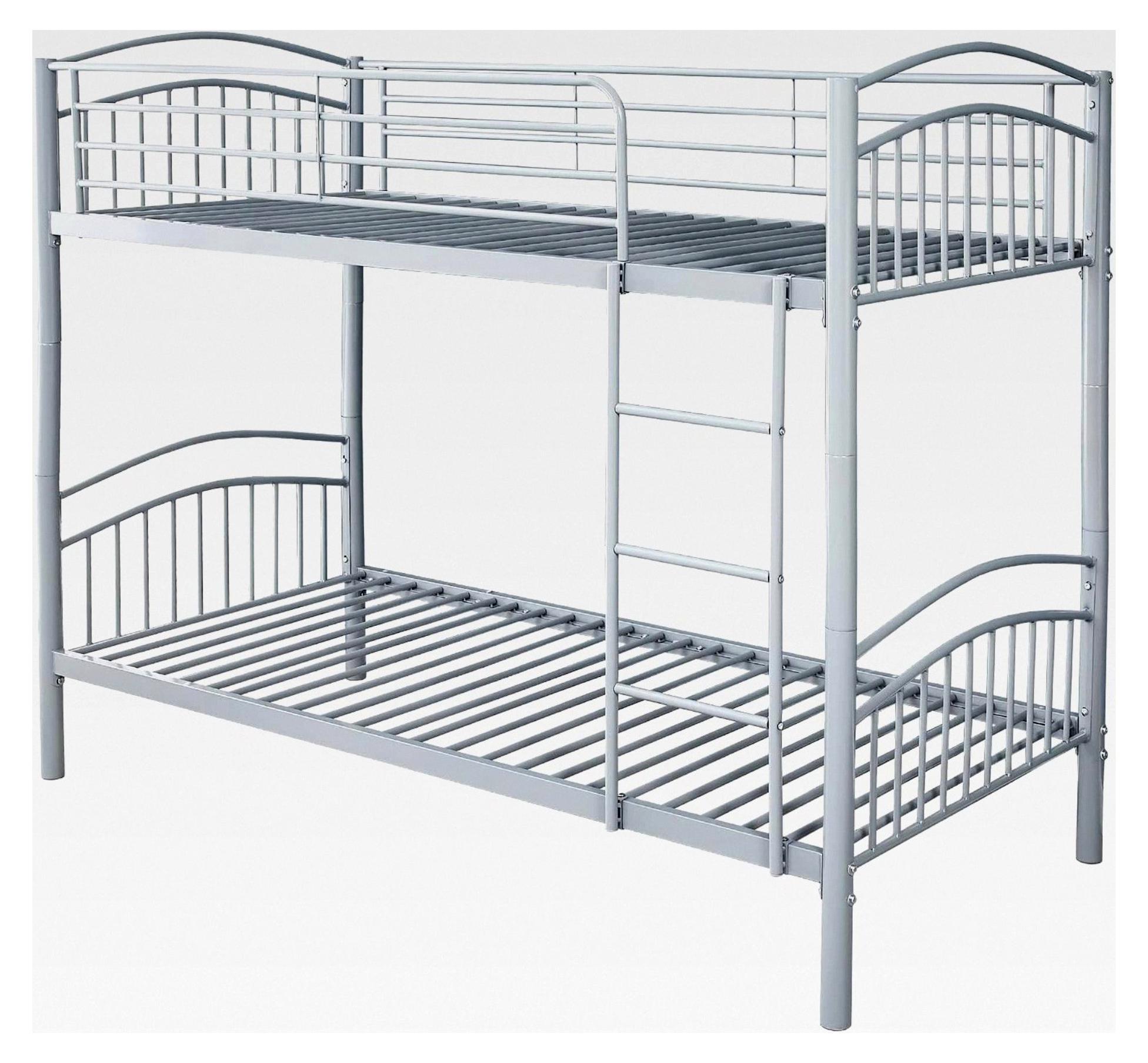 Etagenbett Hochbett 190 x 90 cm aus Metall - teilbar in zwei Einzelbetten