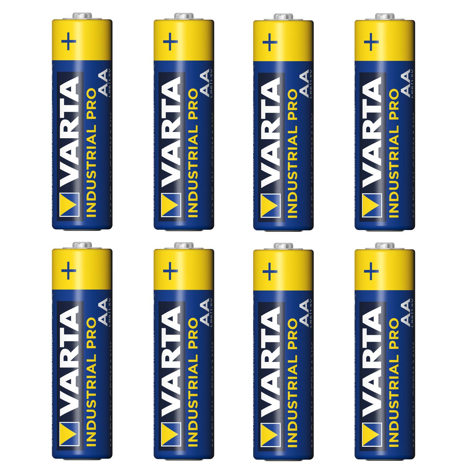 8x R-06 LR6 AA 1,5V Alkalibatterie Varta Industrial 4006