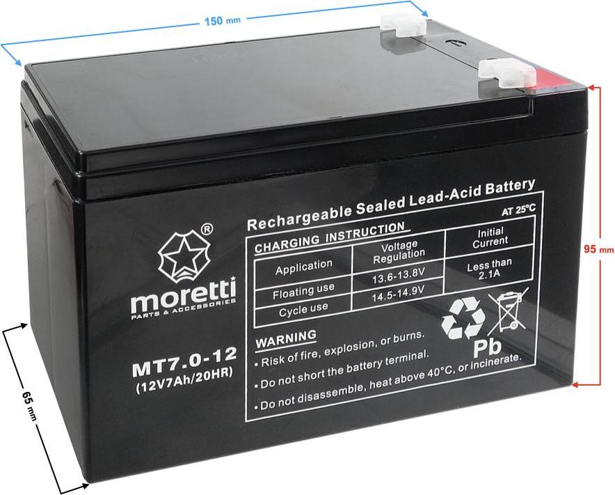 Moretti UPS MT7.0-12 Batterie