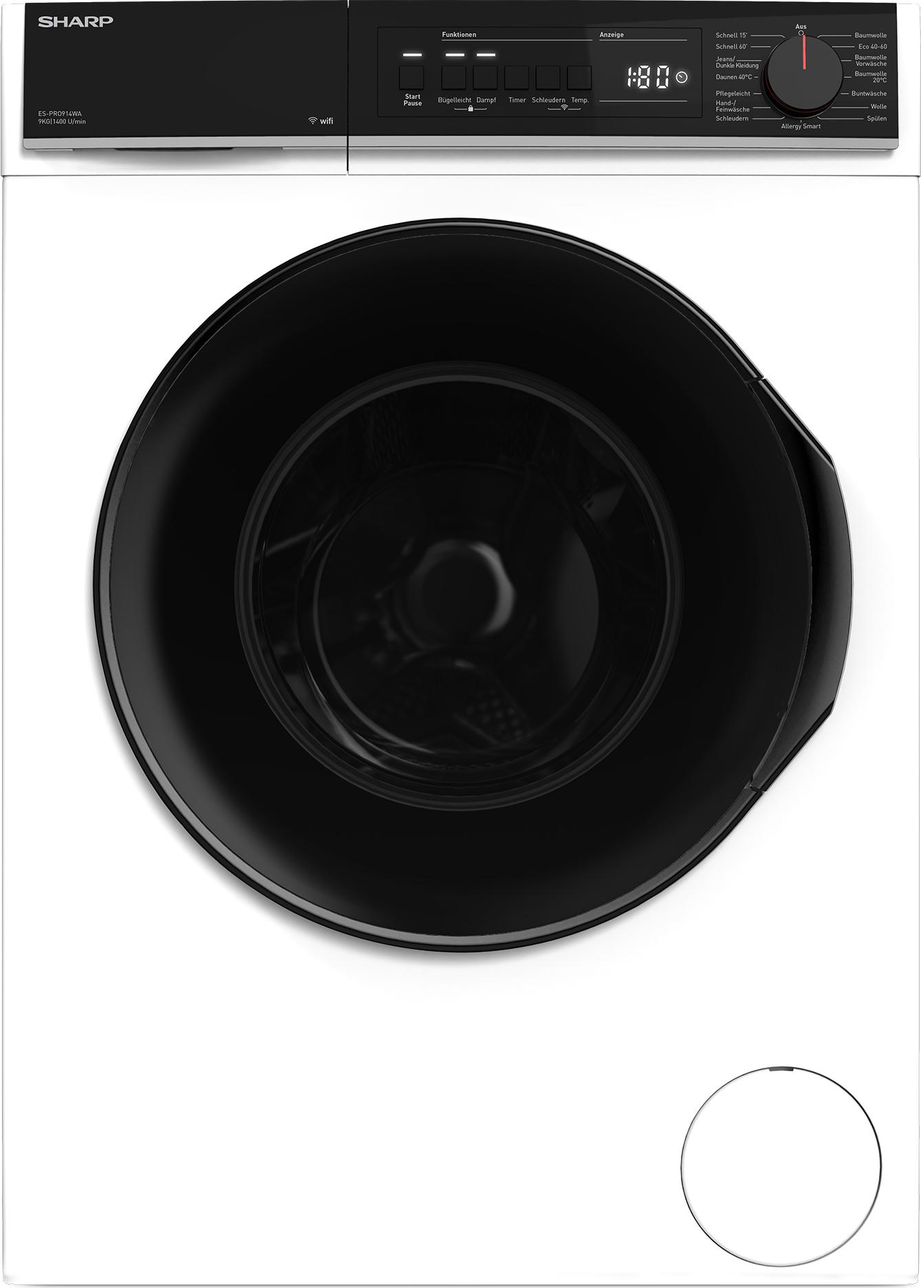 Sharp ES-PRO914WA-DE Waschmaschine 9 kg Weiß AllergySmart WIFI VeeZy App 10833833