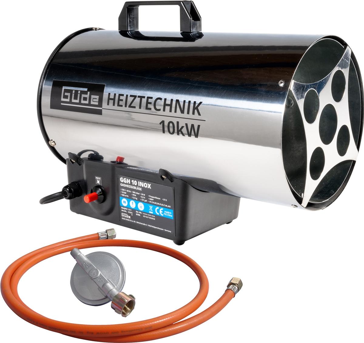 Güde GGH10 INOX Gasheizgebläse Heizstrahler Heizgebläse 85005