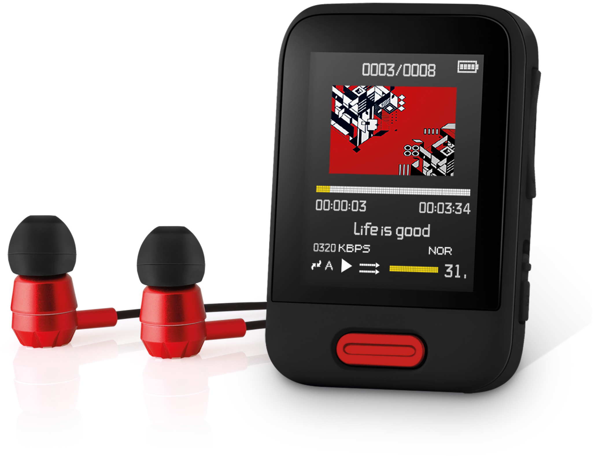 SENCOR SFP 7716 BK MP3/MP4 přehrávač 16 GB s