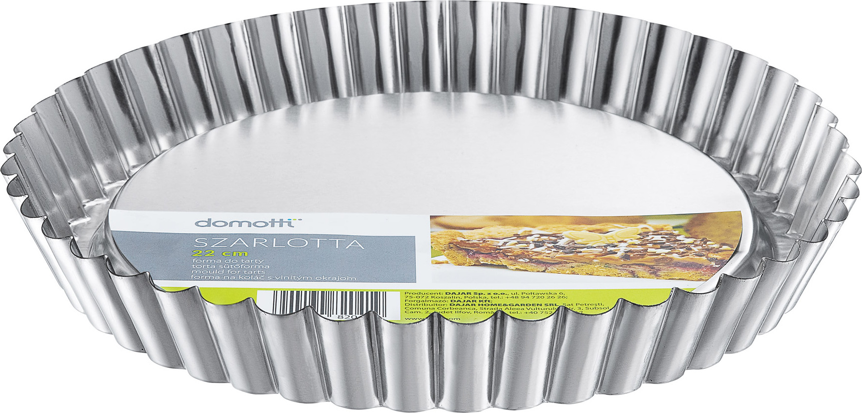 Tarteform Szarlotta 22 cm DOMOTTI 125508