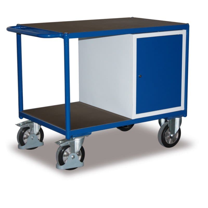 Werkstattwagen mit Flügeltürenschrank - Traglast 1.000 kg - Ladefläche 1.060 x 700 mm (BxT)