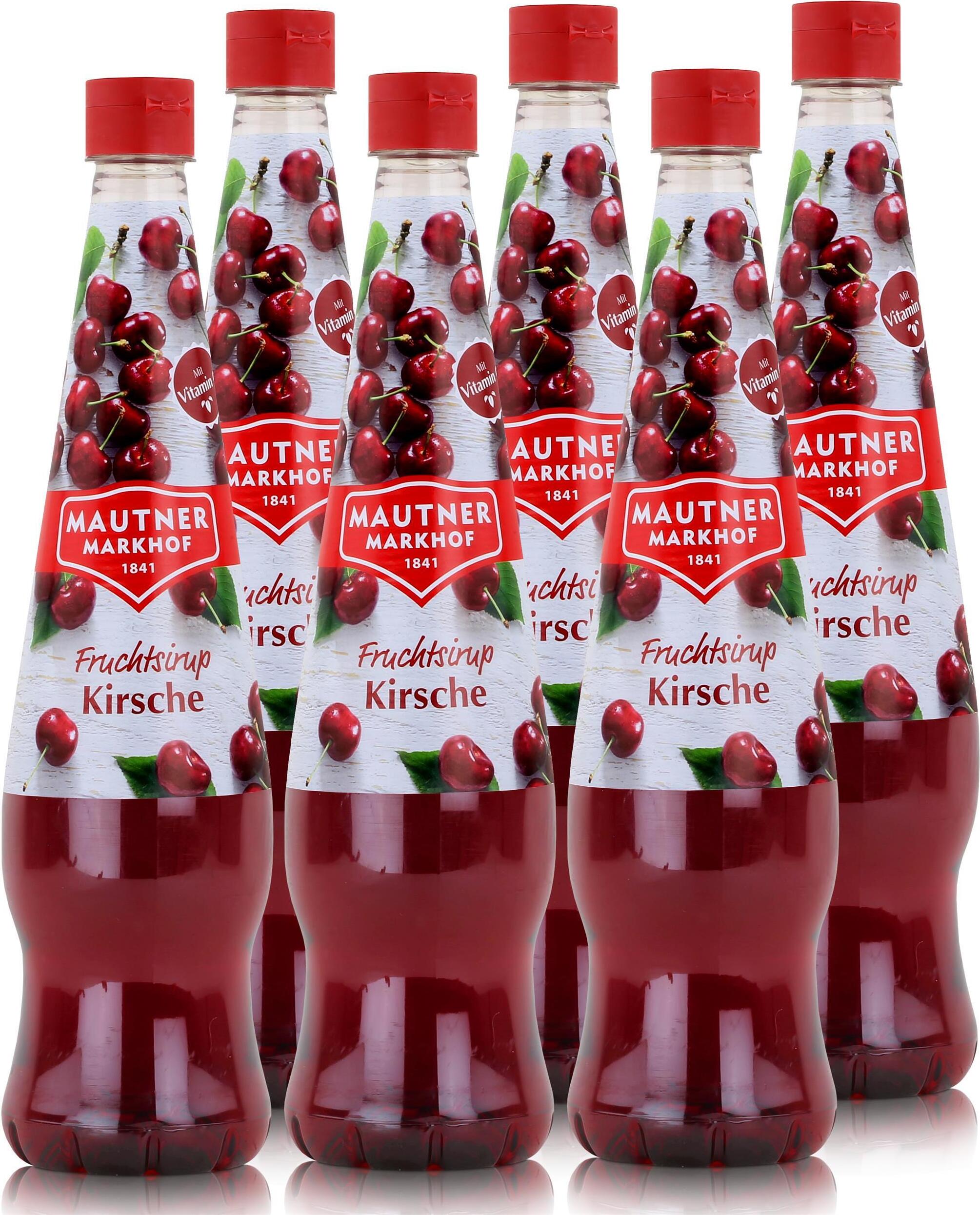 MAUTNER MARKHOF Mautner Getränkesirup Kirsche 0,7L - Softdrink, Cocktails (6er Pack)