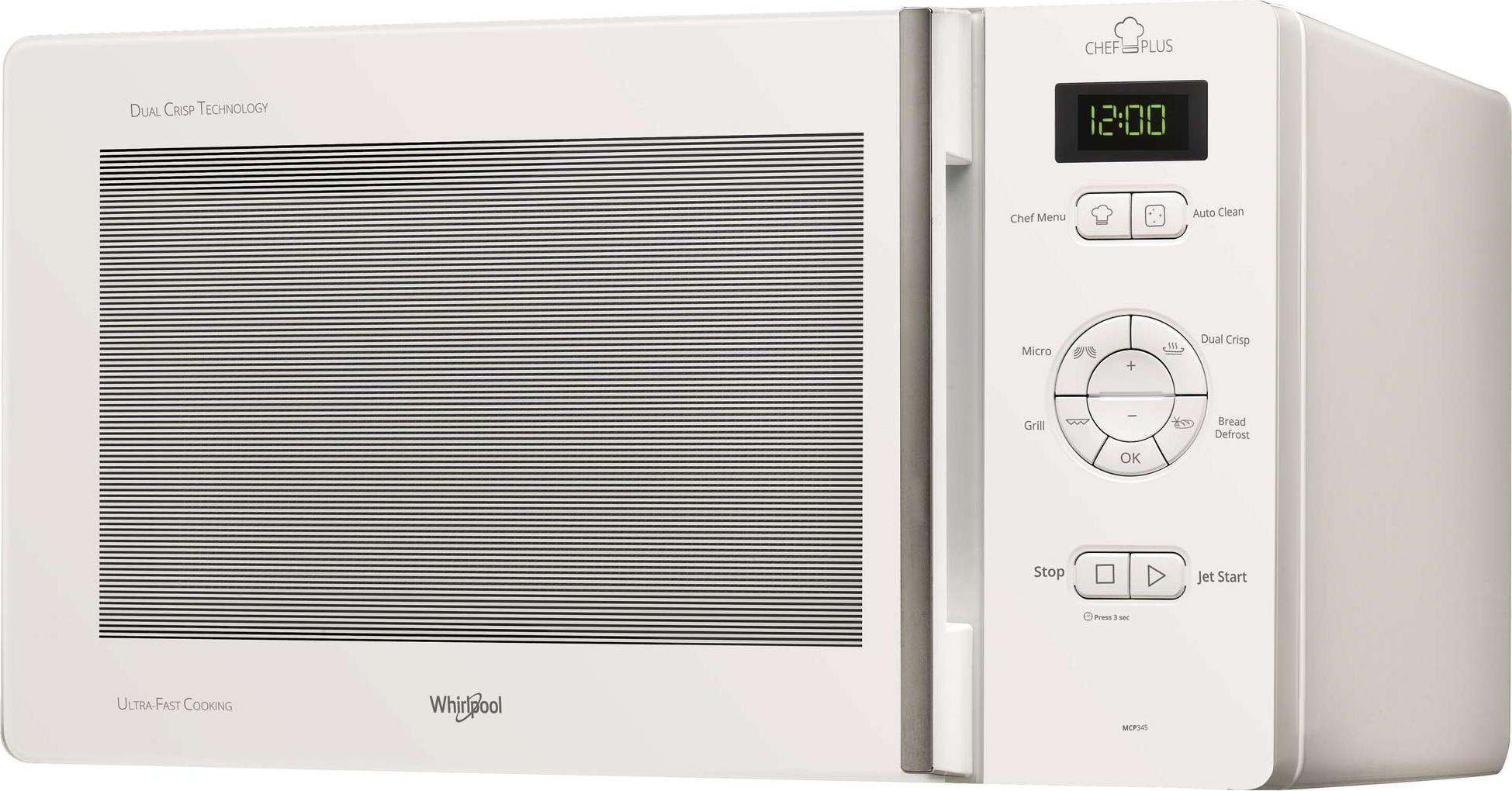 Whirlpool Chef Plus MCP 345 WH Biela grilovacia mikrovlnná rúra 25 L 800 W