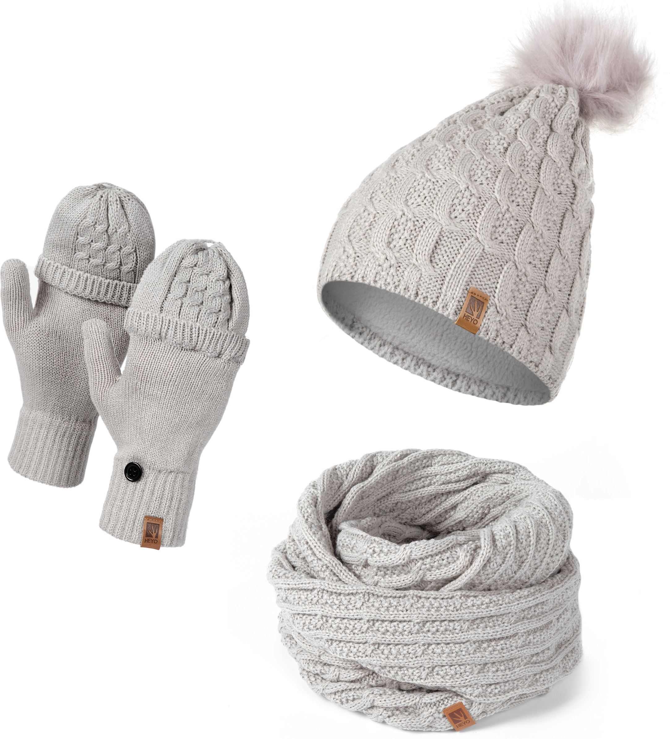 Mtze Schal Handschuhe Set Damen