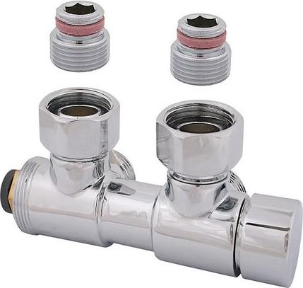 SCHLÖSSER Js Duoplex Kombiarmatur Dn15,1/2" Entleerb,Eckf,Dn15,1/2",Pol.chr. 36251550002