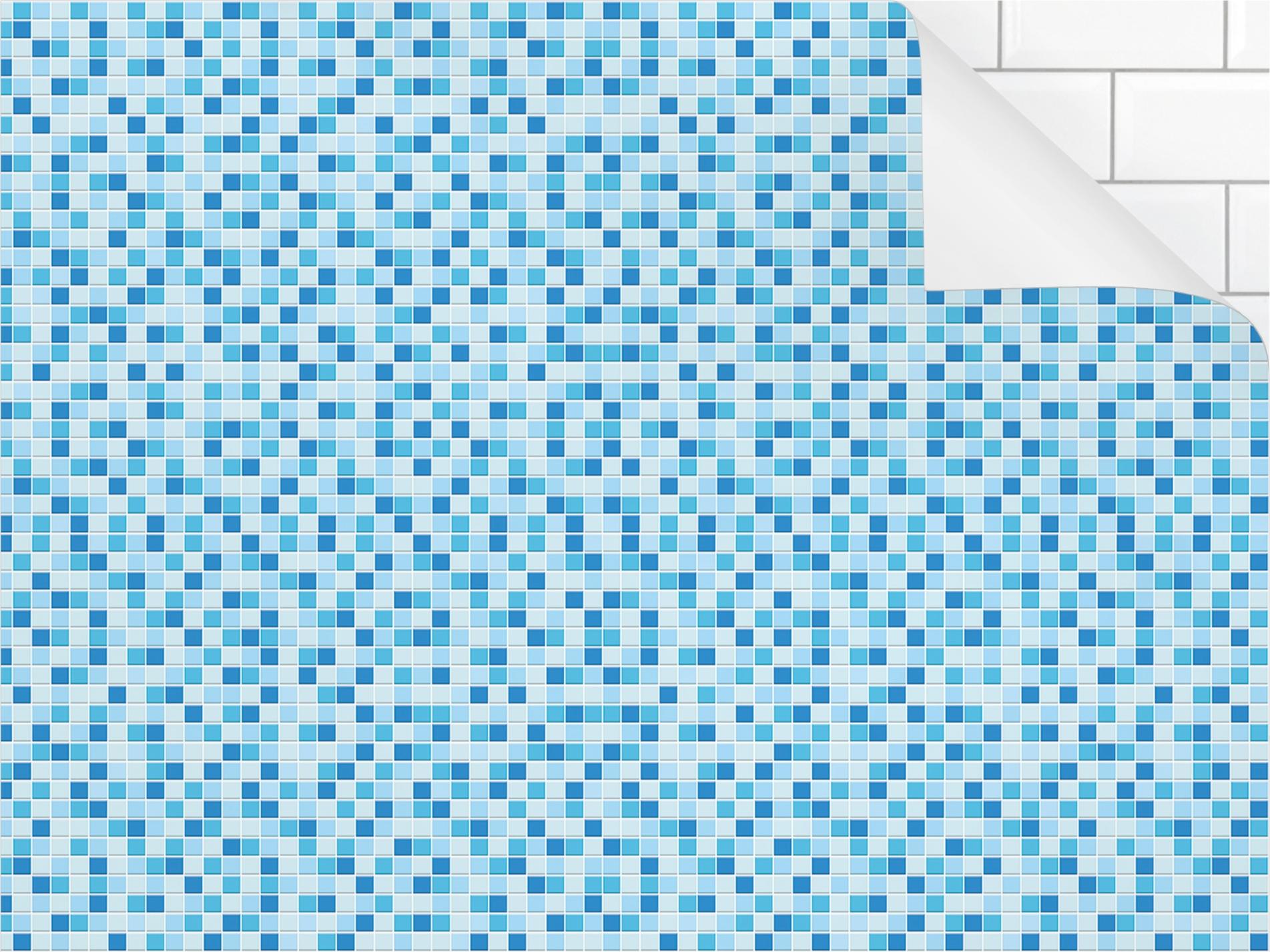 PPS. Digital Printing Küchenrückwand - Mosaikfliesen Meeresrauschen KFKR_1151-100x50-KunststofffoliePremium