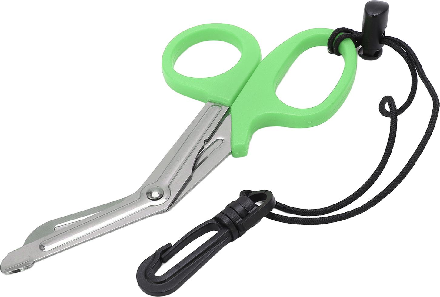 Gistuch Dive Shears Safety Scuba Tauchschere Edelstahl -Taucher mit Lanyard und Bucklegreen