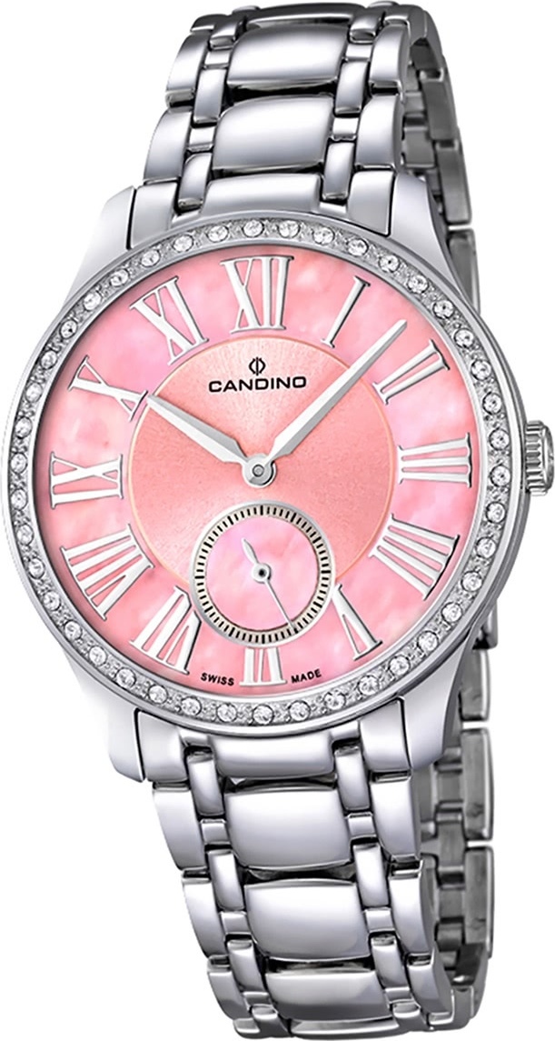 Dámske hodinky Candino Elegance z nehrdzavejúcej ocele C4595/2 náramkové hodinky analógové strieborné D2UC4595/2