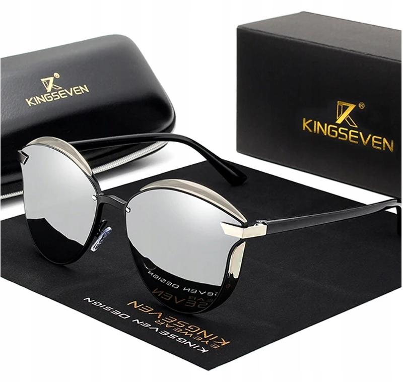 KINGSEVEN N7824 SILVER Cat-Eye Sonnenbrille UV400