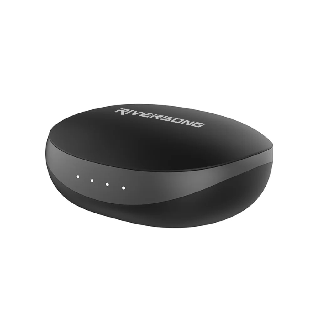 Riversong Dynamo True Wireless Stereo Earbuds - Model EA209 - Bluetooth 5.0, USB-C, Black