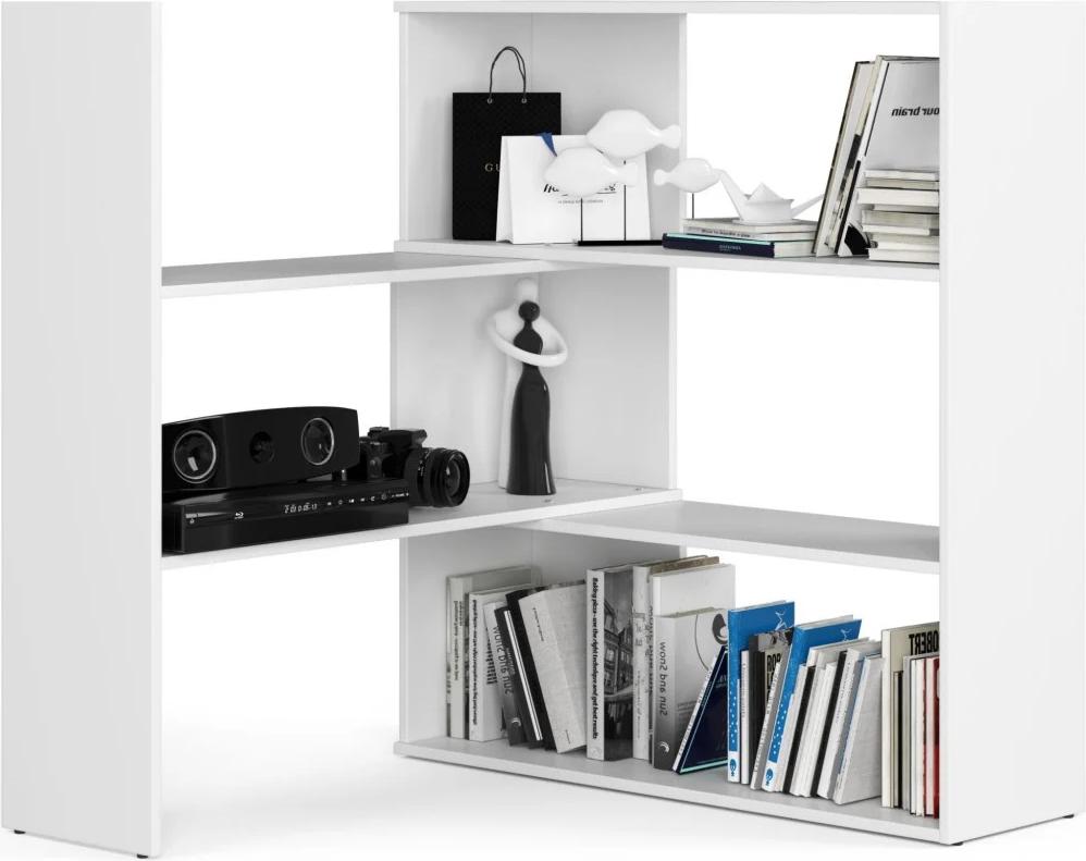 VENETI Niedriges Eckregal OMVORN - weiß 159-09-00067