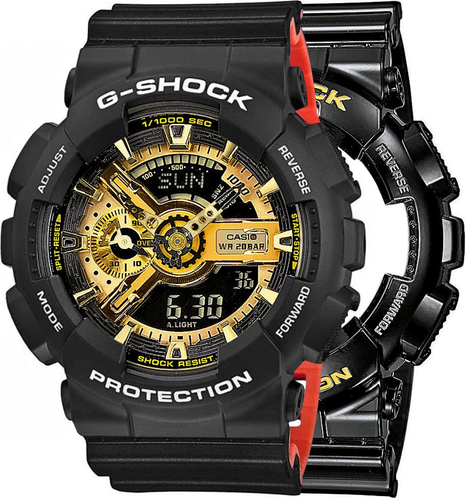 Hodinky Casio G-Shock SET GA-110GB-1AER + BEZEL 10508136 + BAND 10577142 20BAR