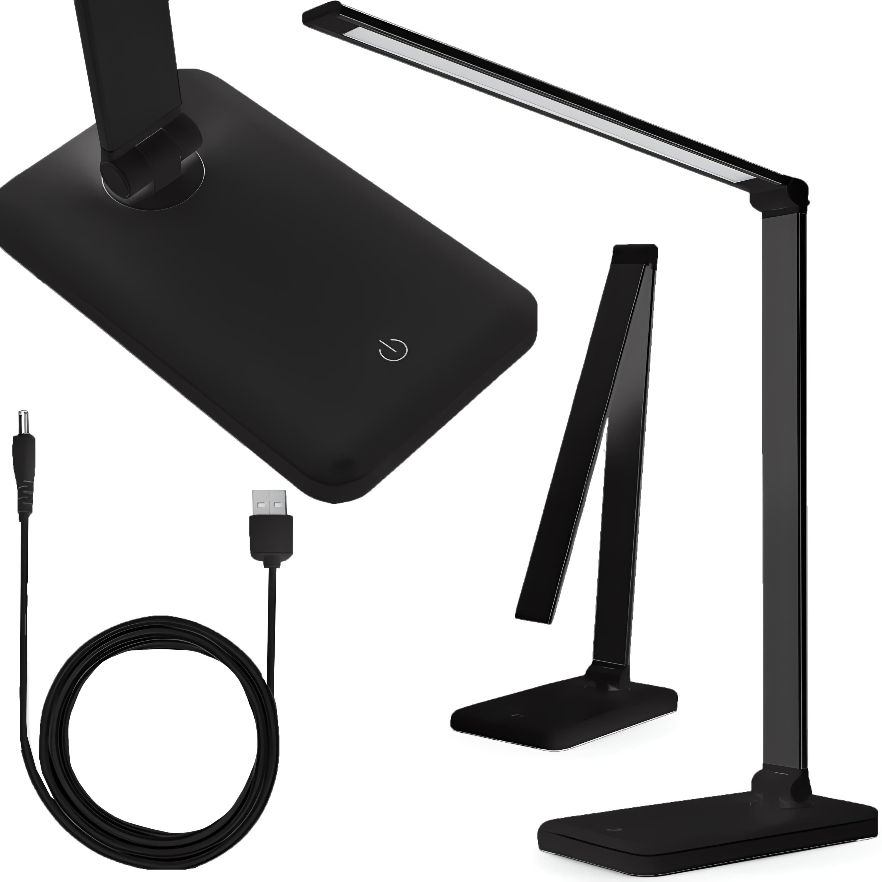 LED Schreibtischleuchte Schreibtischlampe Tischleuchte Leselampe Nachttischlampe Nachttischlampe Tischlampe Bürolampe Schwarz Retoo E147-1