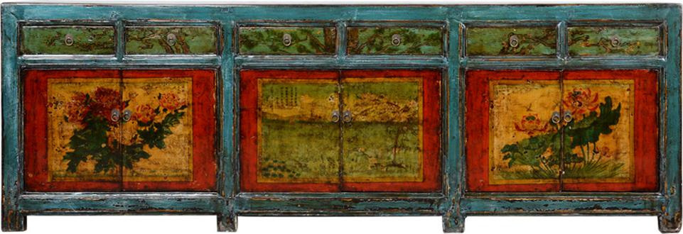 Fine Asianliving Chinesische Kommode chinesisches Sideboard chinesischer Schränke China Möbel Schrank Orientalischer Asiatischer 250x85x47