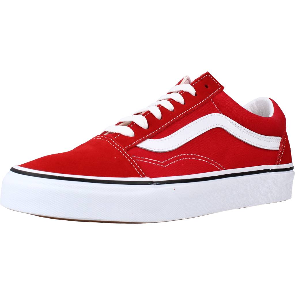 Vans Sneaker Damen UA Old Skool rot Basics, Streetwear Leder, Textil EU37