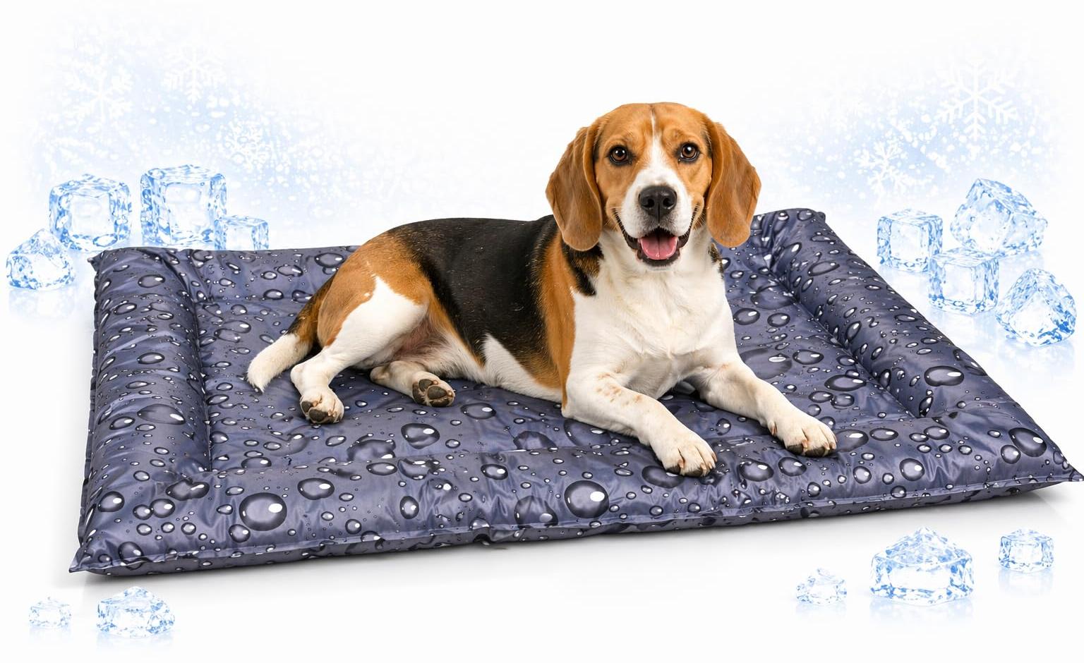 Flamingo kühlmatte Hund - kühlmatte Katze - Kühlbett Drop grau M - 76x66x6 cm - 520537