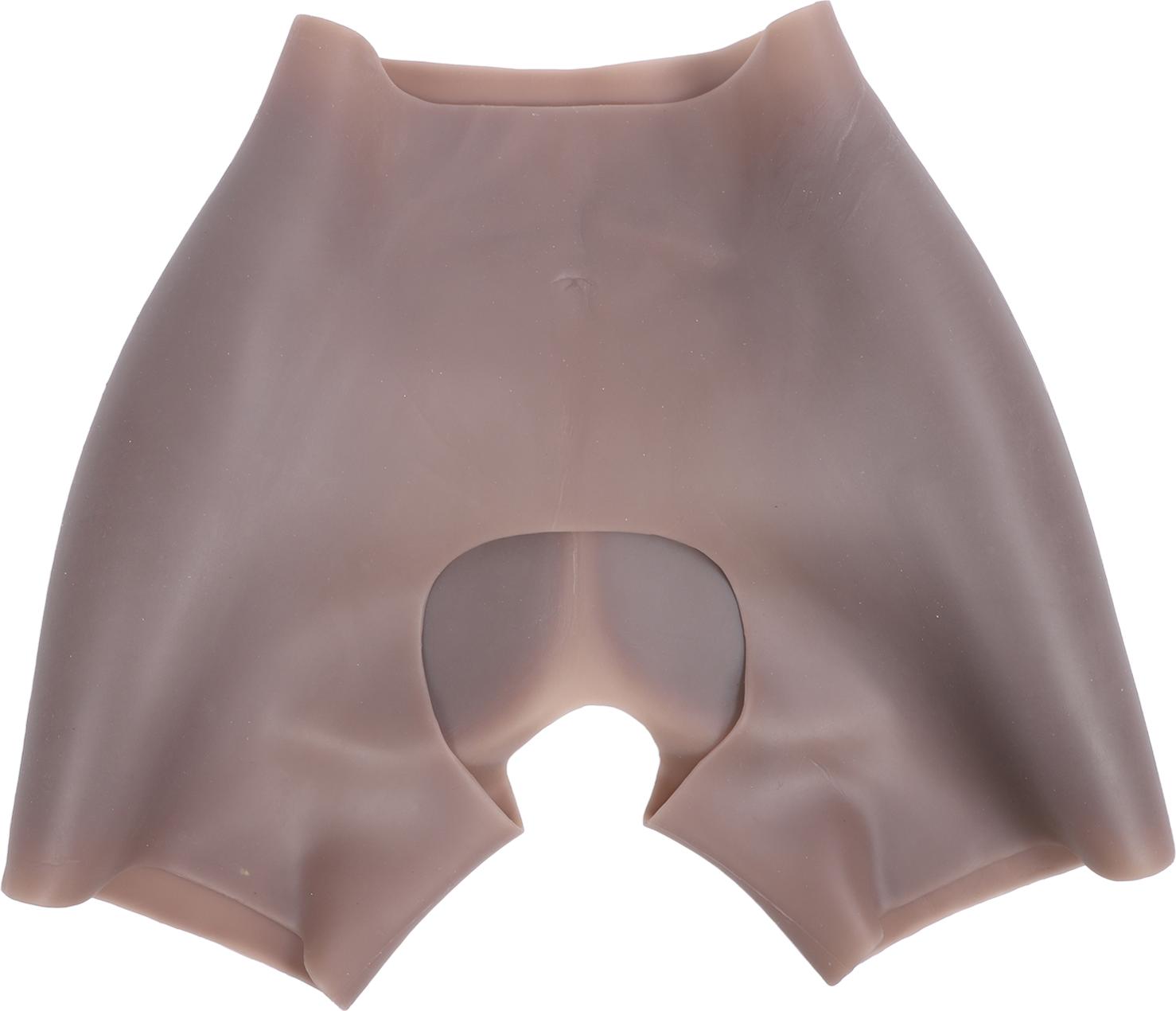 Silikon-Hosen, Gesäß, Formwäsche, Unterwäsche, atmungsaktiv, offener Schritt, gepolstert, verdickend, formende Kontrolle, Shorts, Kaffee, M