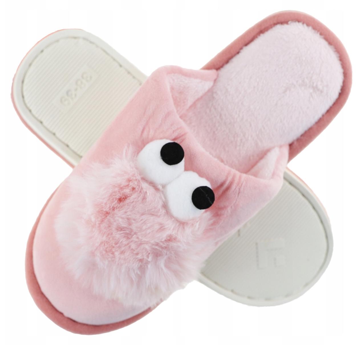 Moraj Hausschuhe Damen Rosa - lustige Hausschuhe 36-37 - rosa Hausschuhe - Hausschuhe - bequeme Hausschuhe