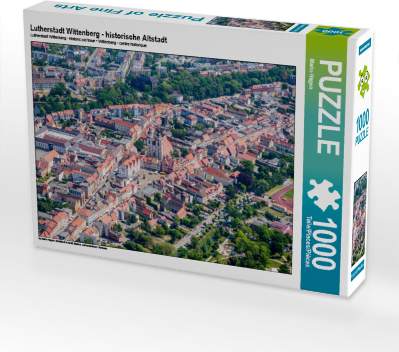 CALVENDO Puzzle Lutherstadt Wittenberg - historische Altstadt | 1000 Teile Lege-Größe 64x48cm Foto-Puzzle für glückliche Stunden