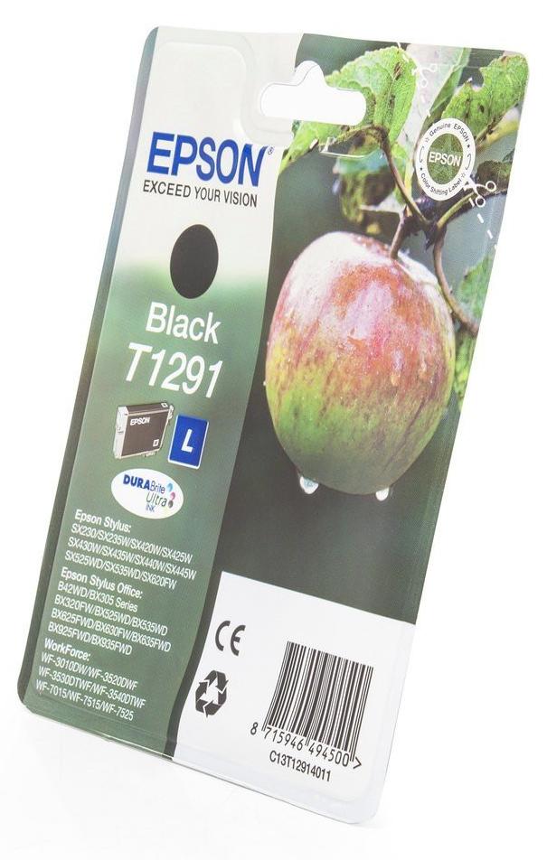 Epson Apple Singlepack Black T1291 DURABrite Ultra Ink, Čierna, Atrament na pigmentovej báze, 1 kusov