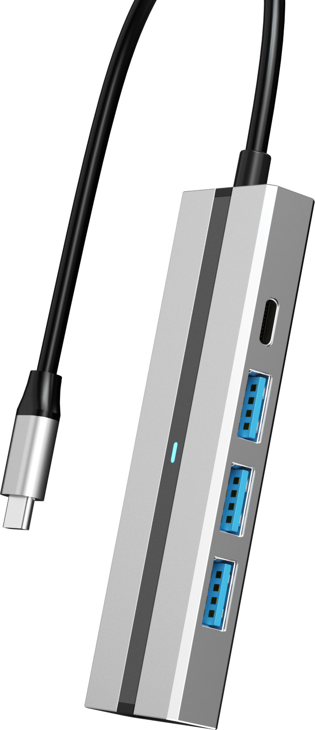 INF Rozbočovač USB C 5 v 1 s čítačkou kariet SD/TF Porty USB 3.0/2.0