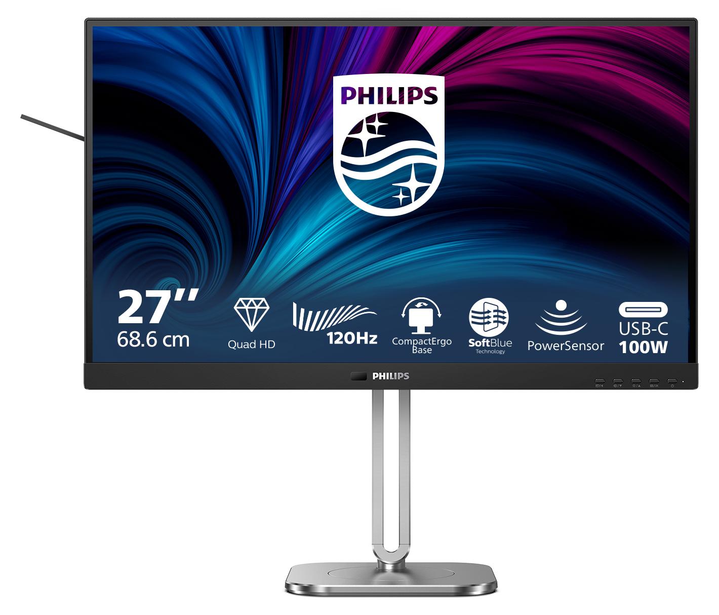 Philips 27B2U4601/00, 68,6 cm (27"), 2560 x 1440 px, Quad HD, LCD, 4 ms, Šedá