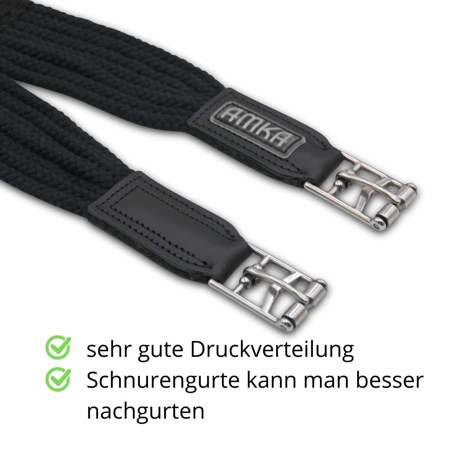AMKA Longiergurt Deckengurt Longiergurt Nylon 10 Ringe Mit Teddyfutter Unterlegt Gurt Zum
