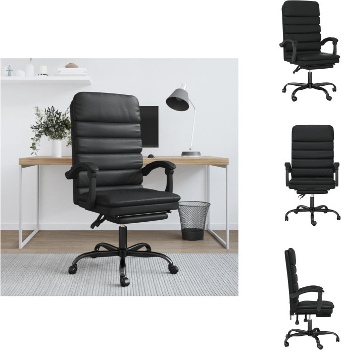 vidaXL Kancelárske kreslo s masážnou funkciou čierna Imitácia kože - Kancelárske kreslá